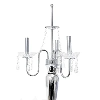 Elegant Designs™ 31" Gray Sheer Shade Table Lamp with Hanging Crystals