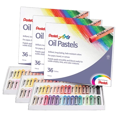 8 Packs: 3 Packs 36 ct. (864 total) Pentel Arts® Oil Pastels