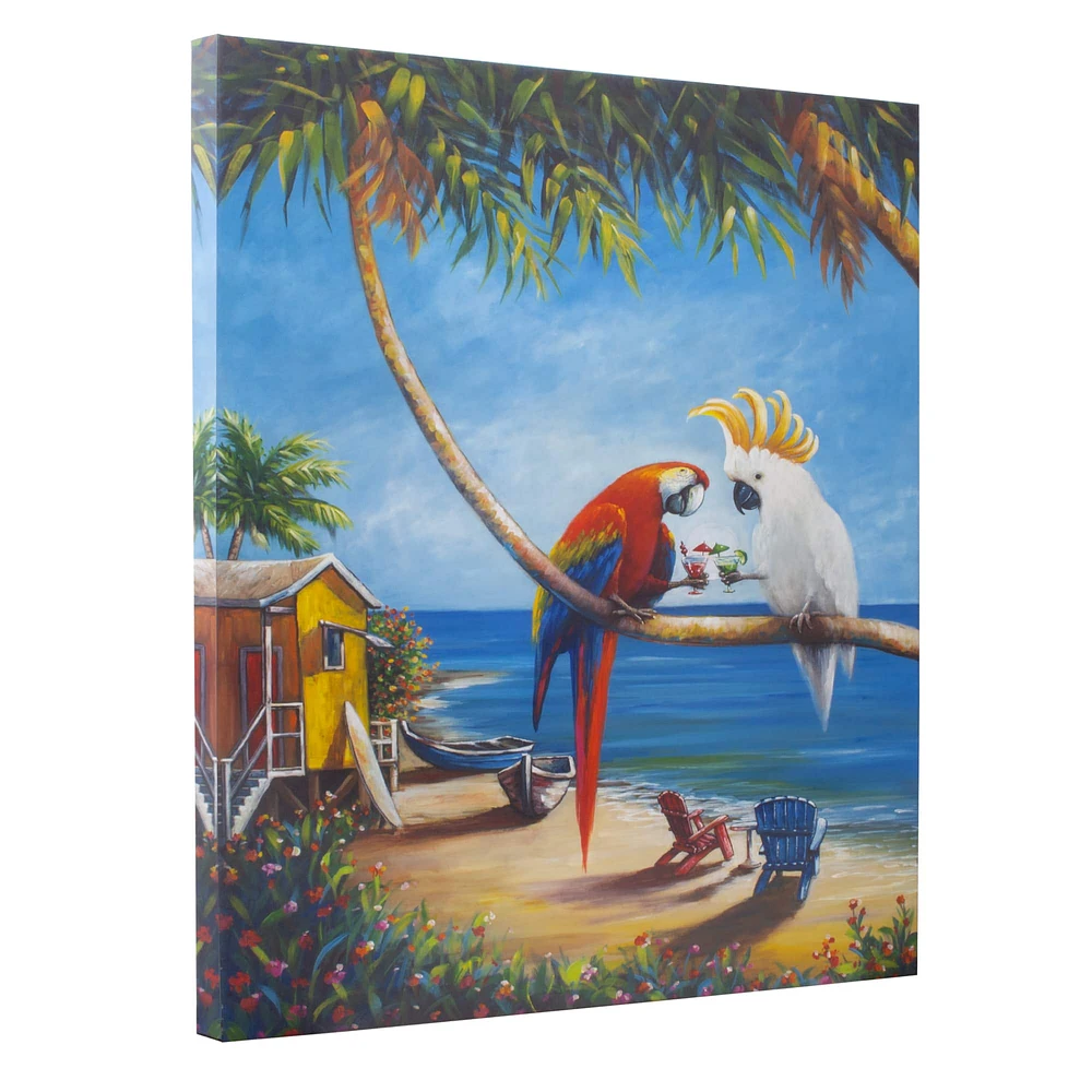 Birds In Paradise Outdoor Canvas Art Print - 30"x40"