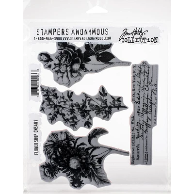 Stampers Anonymous Tim Holtz® Flower Shop Cling Stamps
