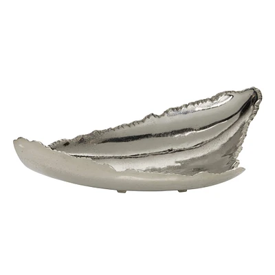 CosmoLiving by Cosmopolitan 16" Silver Aluminum Contemporary Tray