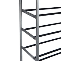 Simplify Gray 10-Tier Mobile Shoe Rack