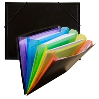 C-Line® Black With Rainbow Interior Letter Size Document Sorter, 3ct.