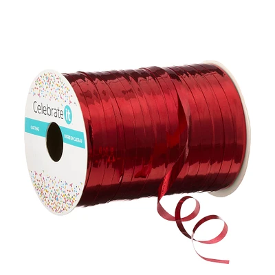 3/16" Red Glitter Curling Ribbon by Celebrate It™