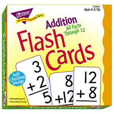 Trend Enterprises® Addition 0-12 All Facts Flash Cards