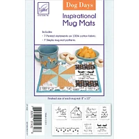 June Tailor® Dog Days Inspirational Mug Mat Cotton Panel Kit