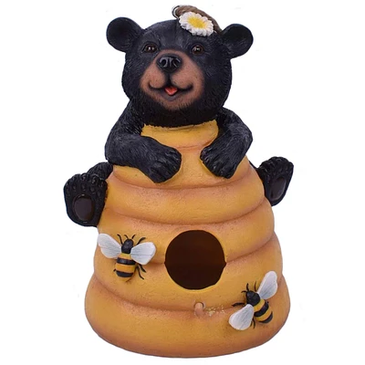 Santa's Workshop 8" Honey Bear Beehive Bird House