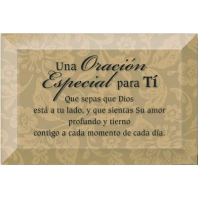 Una Oración Especial: A Special Prayer Glass Plaque with Easel