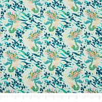 SINGER Denise Palmer Aqua Mermaid Cotton Fabric