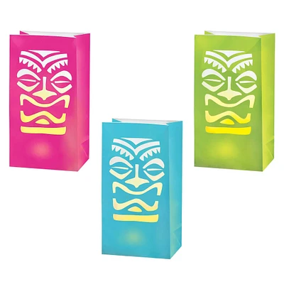 Summer Luau LED Tiki Luminaries, 6ct.