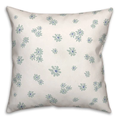 Daisy Pattern Square Throw Pillow