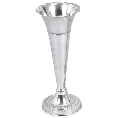 The Novogratz 15" Silver Aluminum Traditional Vase