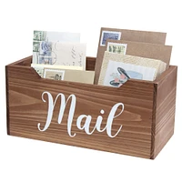 Elegant Designs Decorative Script Word Mail Organizer Box