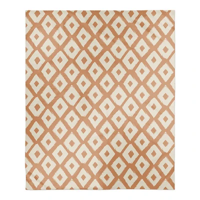 Terracotta Brush Diamonds 50" x 60" Sherpa Fleece Blanket