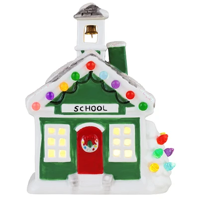 6" LED Nostalgic Ceramic Village School