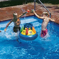 Swim Central 28" Inflatable Multi-Port Shoot Point Ball Floating Pool Game