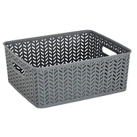 Simplify 14" Medium Herringbone Storage Bin