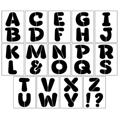 4.5" Retro Serif Alphabet Stencils by Craft Smart®