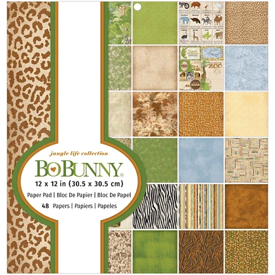 Bo Bunny® Jungle Life Paper Pad, 12"x 12"