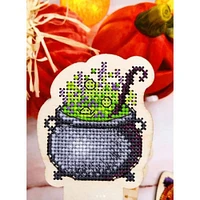 Mp Studia Halloween Cross Stitch on Wood Kit