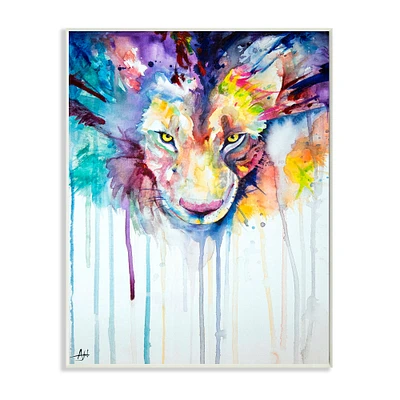 Stupell Industries Colorful Large Lion Wall Plaque