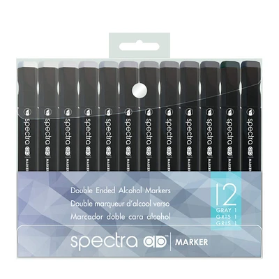 Chartpak® Spectra Ad™ Cool Gray Marker Set