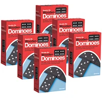 Pressman® Double Six Wooden Dominoes Game Set, 6 Set Bundle