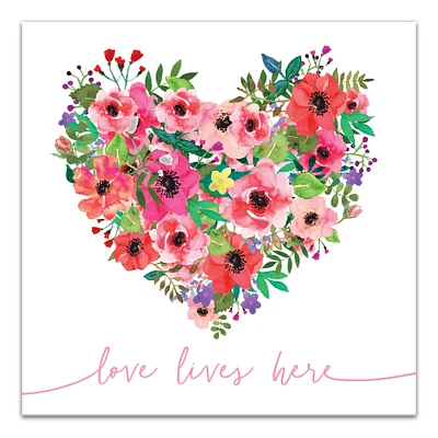 Love Lives Here Canvas Wall Art