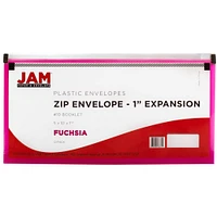 JAM Paper 5" x 10" Plastic Zip Closure Envelopes