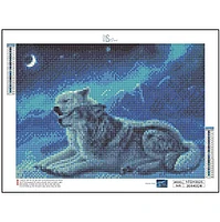 Sparkly Selections Two Wolves Under the Moon Diamond Art Kit, Square Diamonds