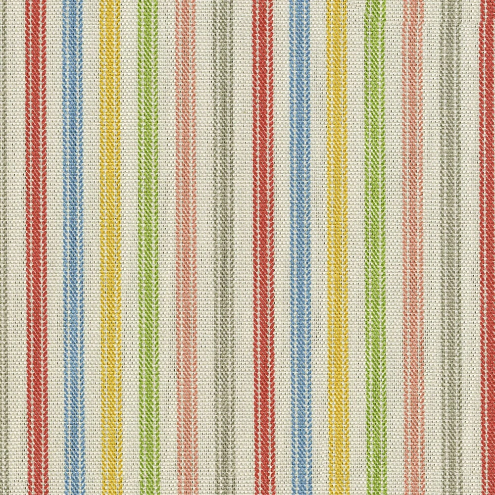 P/K Lifestyles Multicolored Ticking Stripe Home Décor Fabric