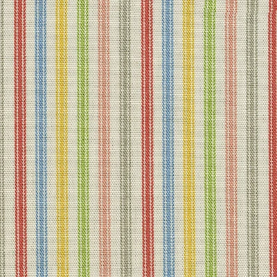 P/K Lifestyles Multicolored Ticking Stripe Home Décor Fabric