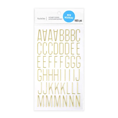 Gold Puffy Modern Alphabet Stickers by Recollections™