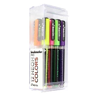 6 Packs: 12 ct. (72 total) Karin Brushmarker PRO Neon Markers