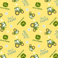 John Deere Nursery Born To Farm Toss Multicolor Cotton Fabric