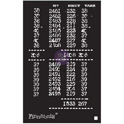 Finnabair® Book Of Numbers Stencil