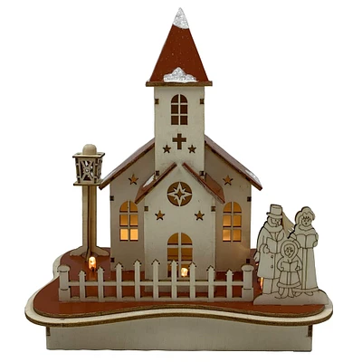 Santa's Workshop 9" LED Church & Carolers