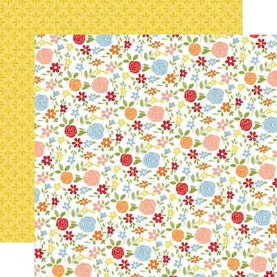 Farmhouse Living Double-Sided Cardstock 12" x 12", Farm Fresh Flowers