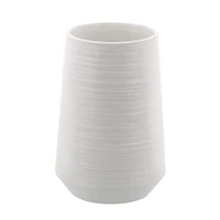 CosmoLiving by Cosmopolitan 7" White Porcelain Contemporary Vase