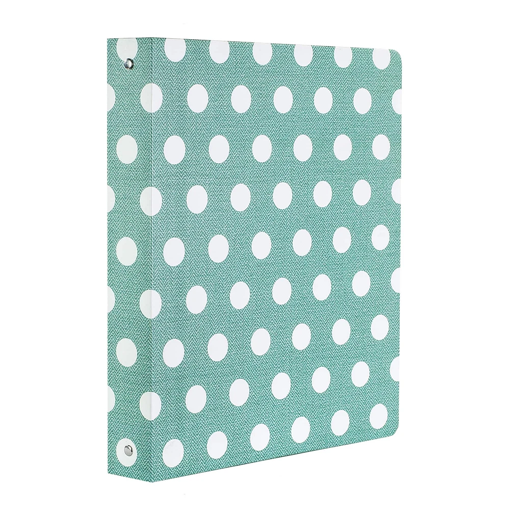 Textured Large Dots Three Ring Binder