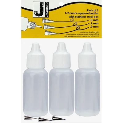 Jacquard 0.5oz. Squeeze Bottles & Tips, 3ct.
