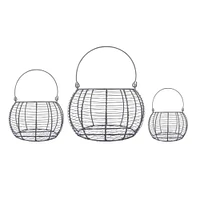 DII® Gray Vintage Metal Basket Set