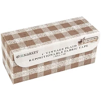 49 And Market Curators Essential 4'' Vintage Plaid Fabric Tape Roll, 16ft.