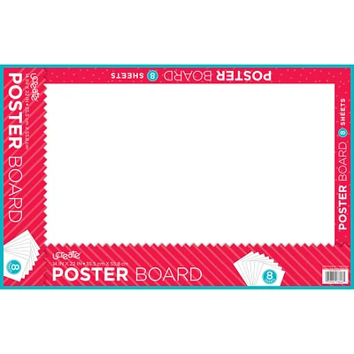 UCreate® 14" x 22" White Poster Board, 24 Packs of 8