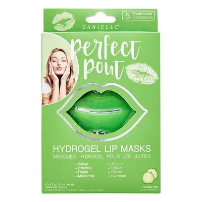 Danielle® Perfect Pout Cucumber Hydrogel Lip Masks, 5ct.