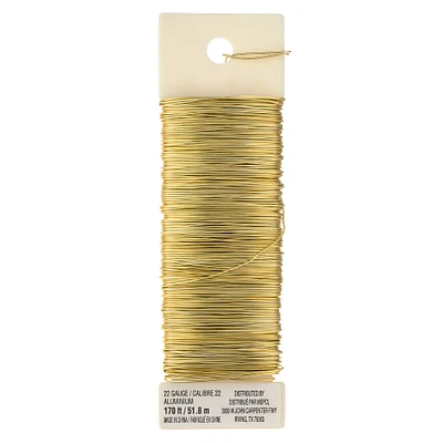 12 Pack: 22 Gauge Gold Aluminum Florist Wire by Ashland®