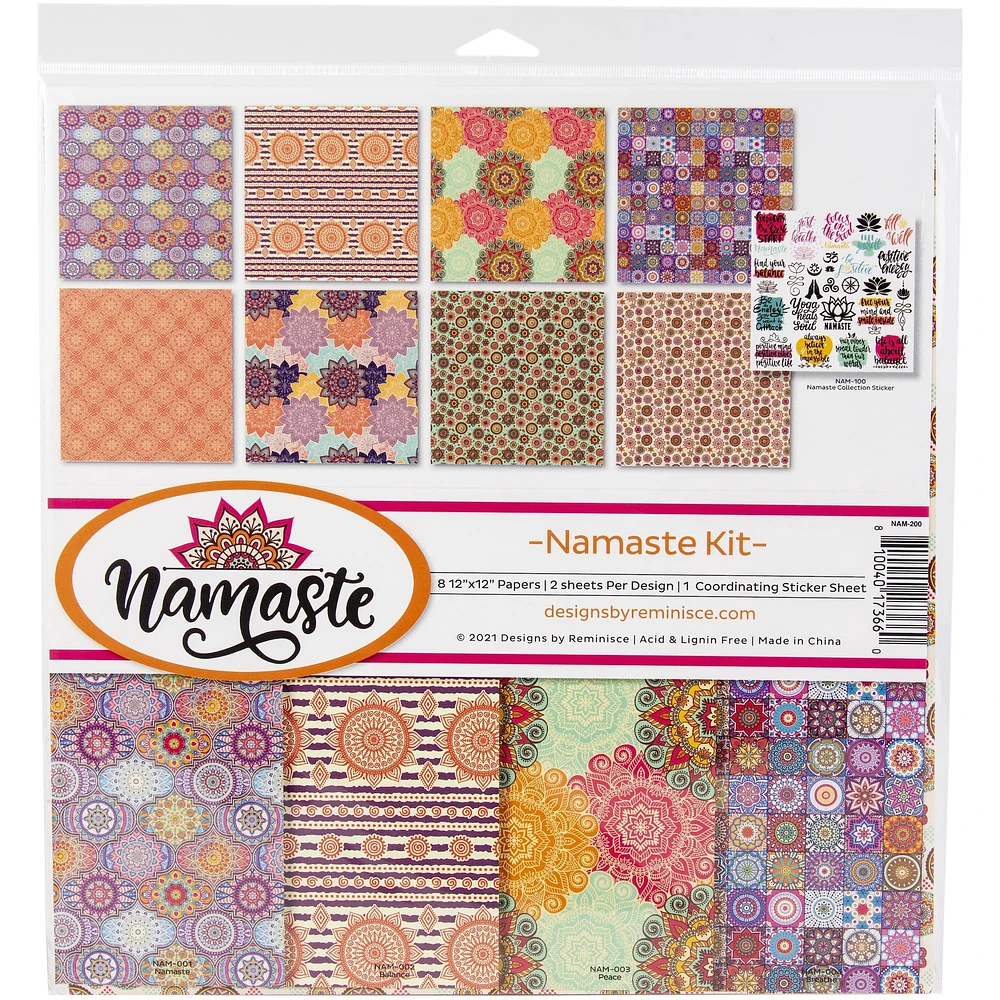 Reminisce Collection Kit 12"X12"-Namaste