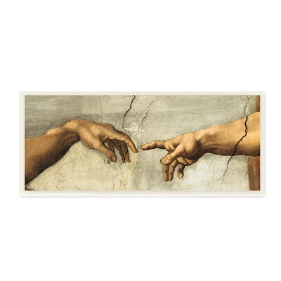 Stupell Industries Hands of The Creation Of Adam Religious Painting,7" x 17"