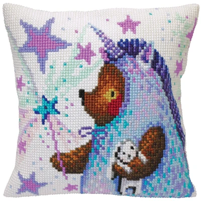 RTO Collection D'Art® In The Unicorn's Suit Stamped Needlepoint Cushion Kit