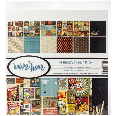 Reminisce Collection Kit 12"X12"-Happy Hour